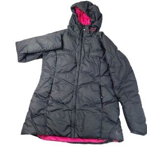 REI Women's Black Pink CO-OP Hooded Insulated Down Parka Jacket Size M